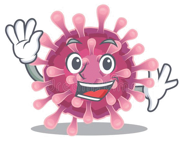 Máscara de virus Emoji Kawaii Face. Vector Diseño Arte Comunicación de moda. Elementos de chat.