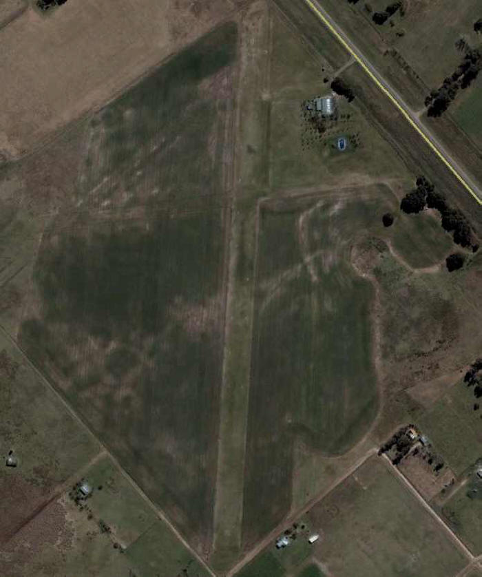 vista satelital aerodromo de san miguel del monte