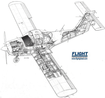 plano piper pa 38 avion tomahawk